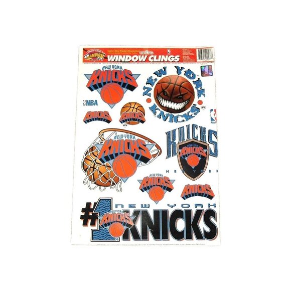 NBA Other - New York Knicks Vintage 90s Window Clings Decals Set Removable Reusable New Nba